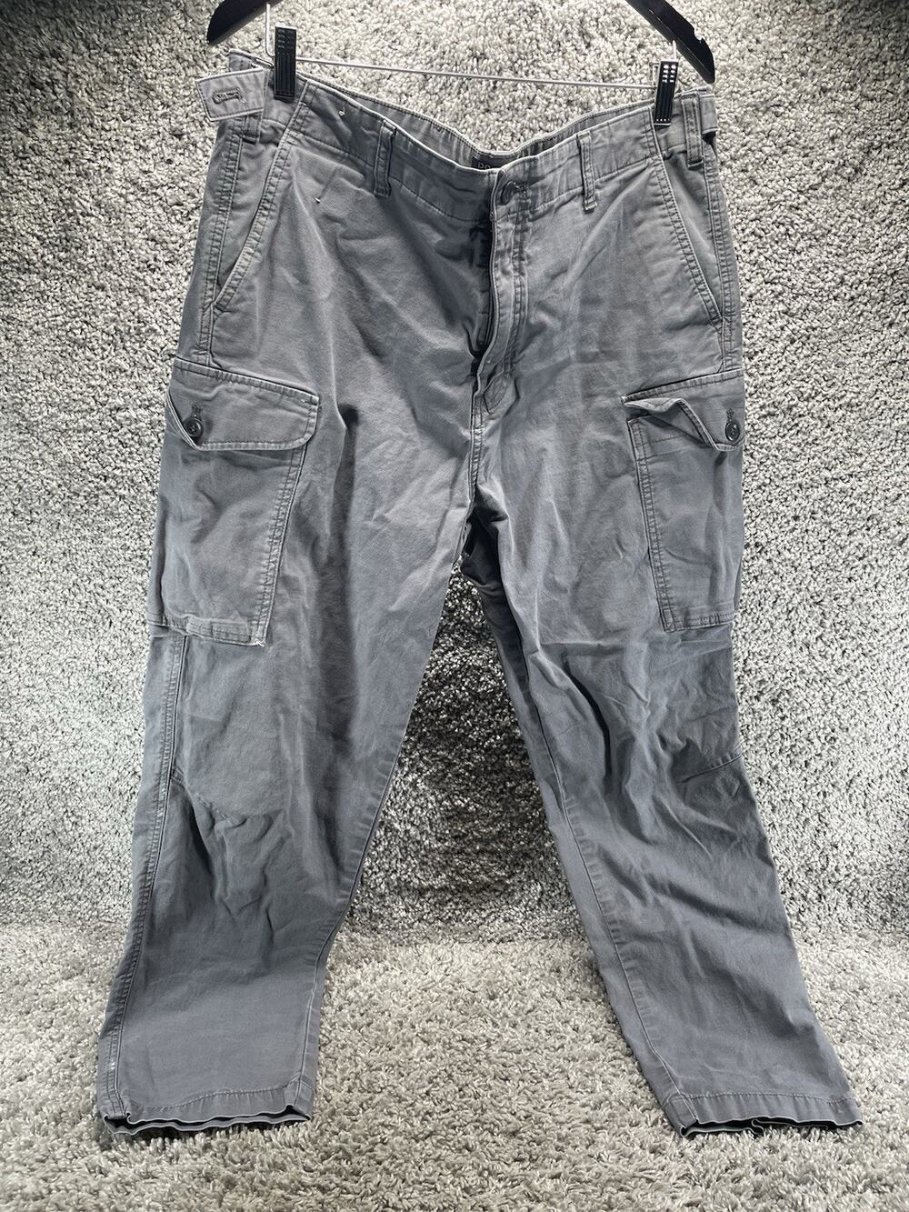 Dockers Men’s Waterless Pants Straight Tapered 38x30 Gray Quality Comfort